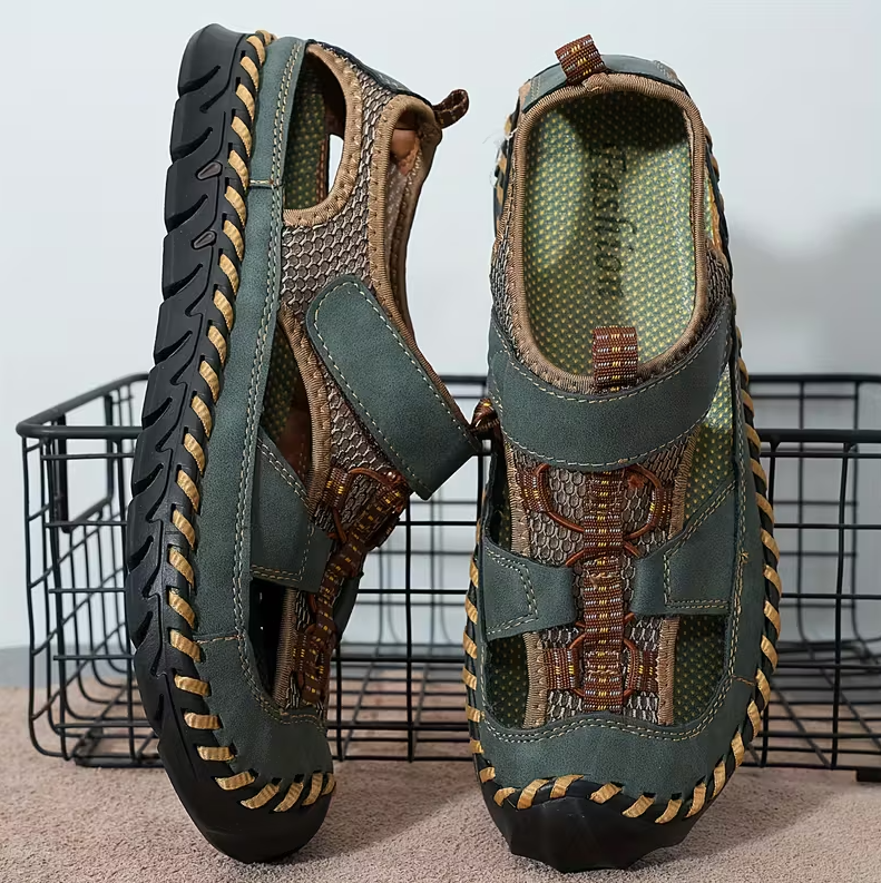 ⏰Summer Promotion 50% OFF 🔥 Men's Handmade Cowhide Breathable Mesh Walking Shoes