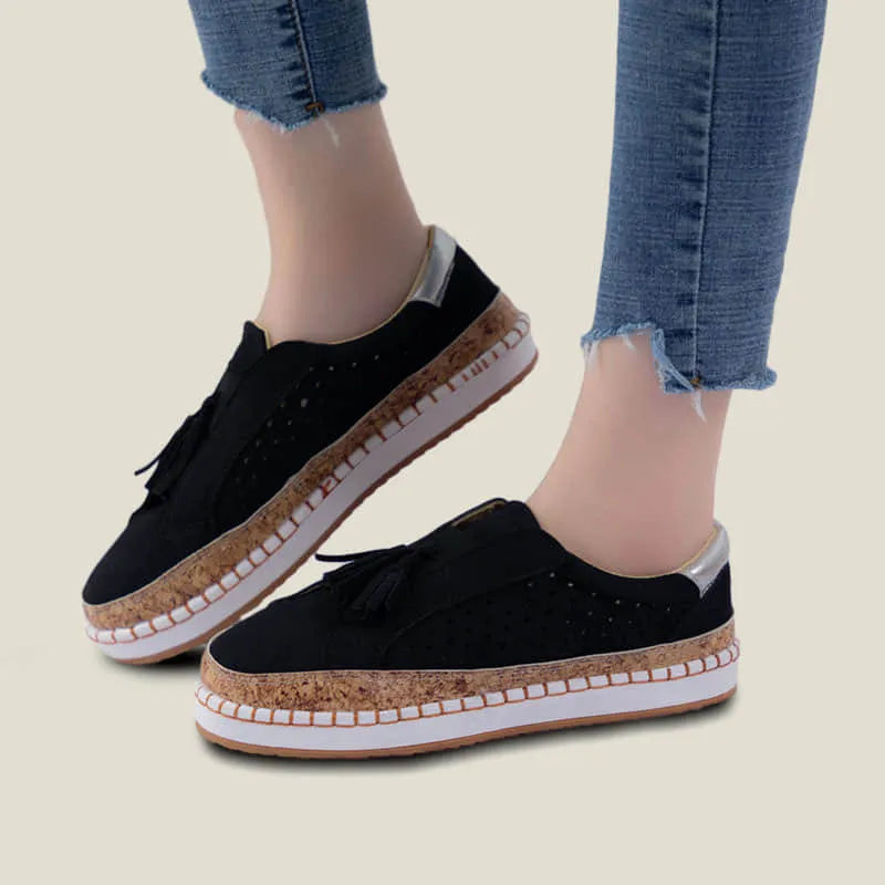 Women Hollow-Out Round Toe Orthopedic Walking Shoes